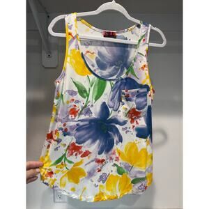 Isle Apparel Women's Tank Sleeveless Blouse Floral Multicolor‎ Size Small